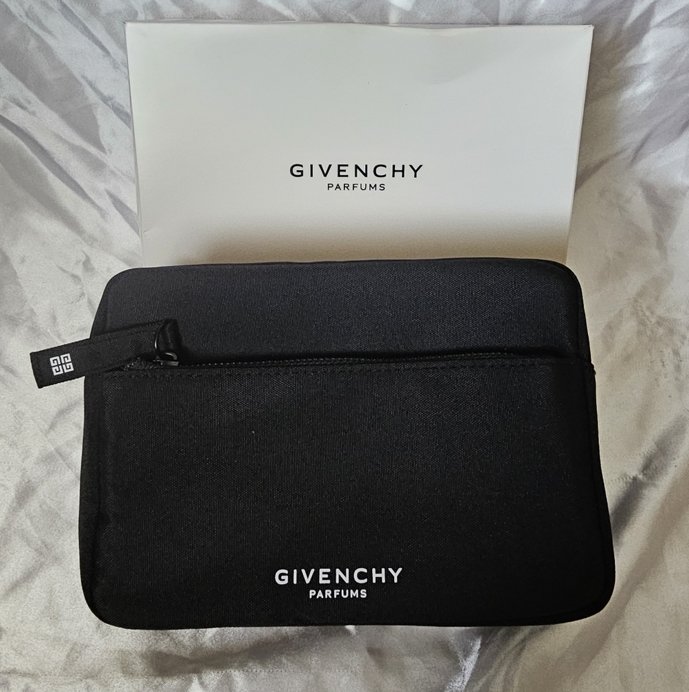Givenchy Black Zippered Cosmetic/Toiletry Bag